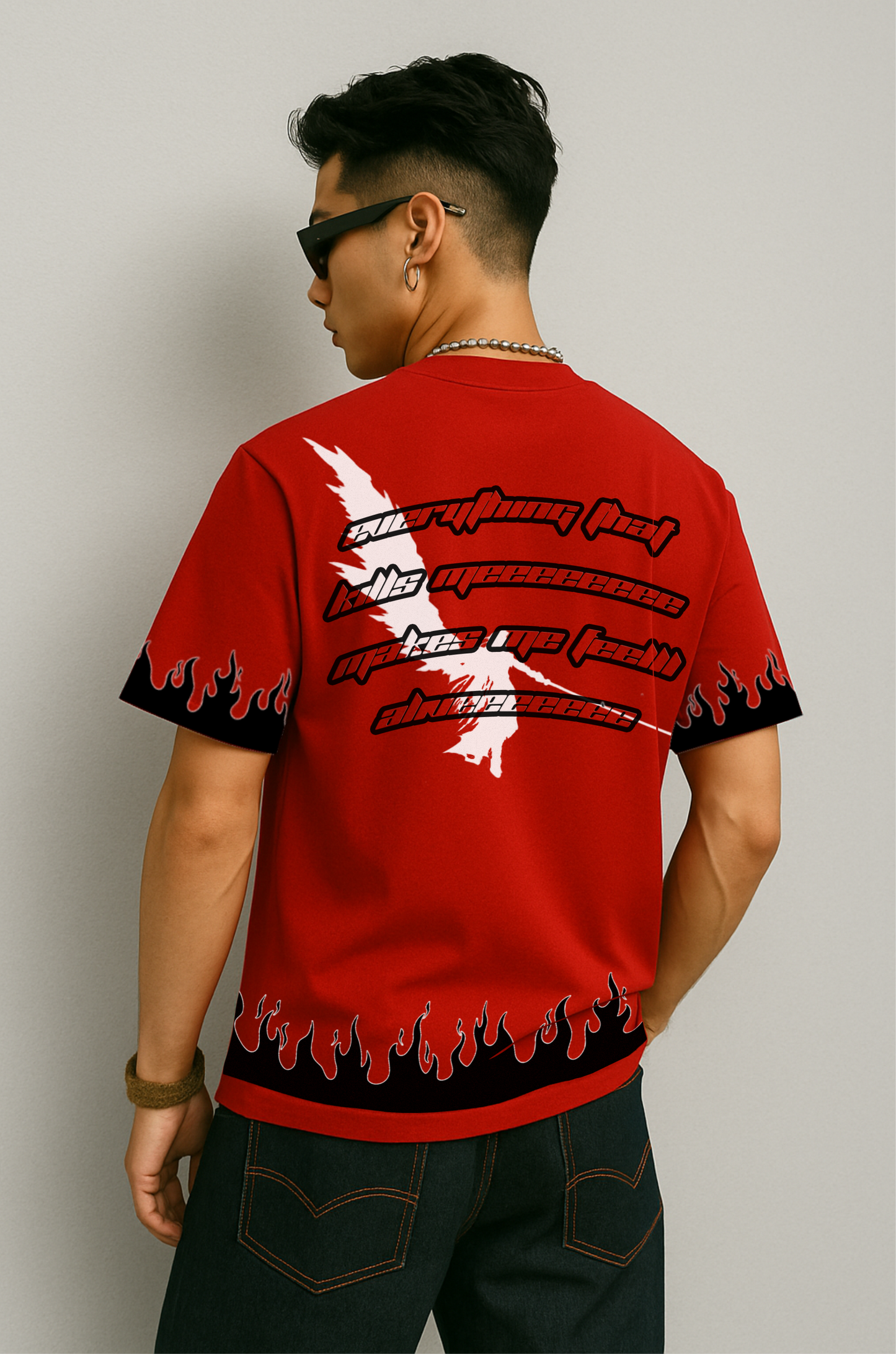 alive oversized tee