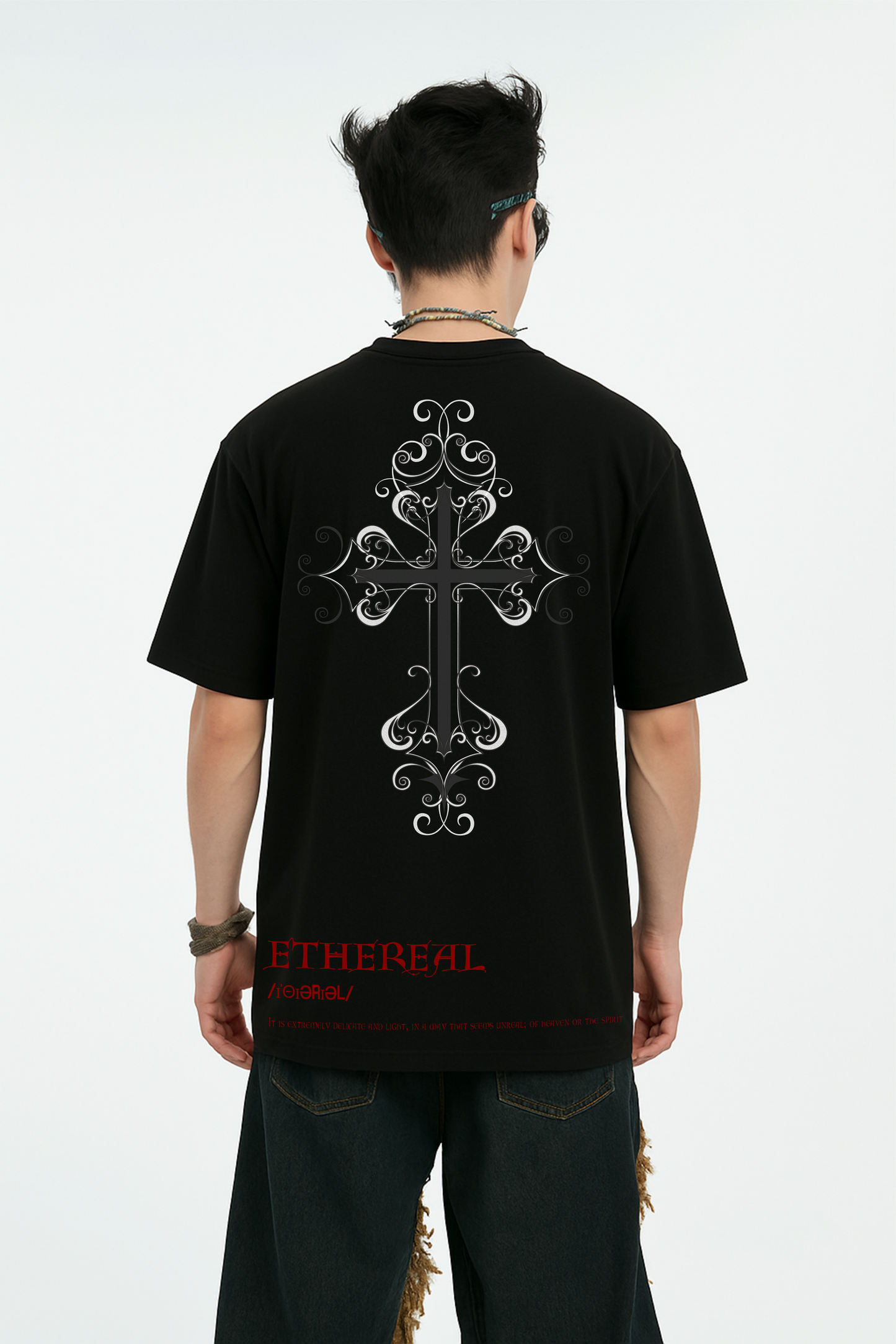 christ cross oversized tee