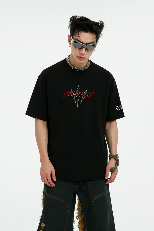 sinner saint oversized tee