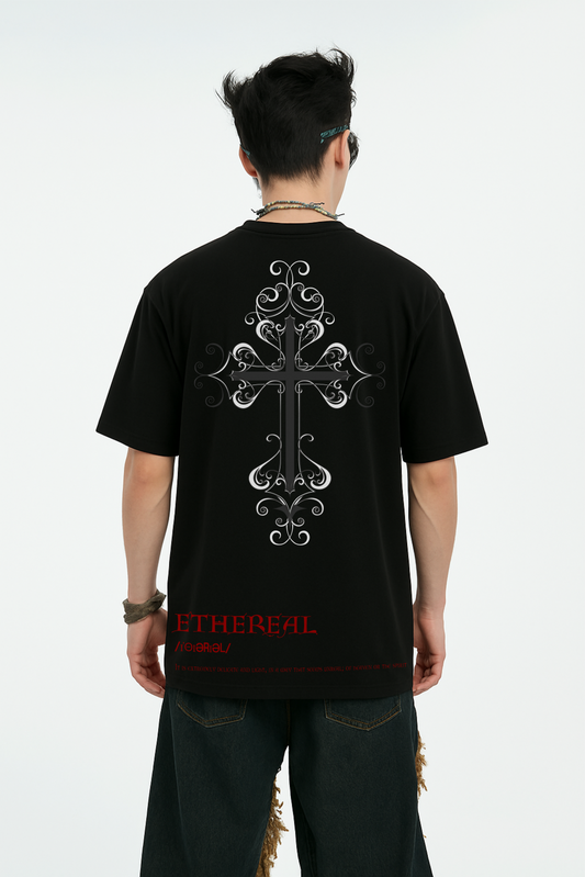 christ cross oversized tee